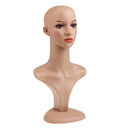 18'' Mannequin Head, Female PVC Mannequin Manikin Head Model Plastic Wigs Hair Glasses Display Holder