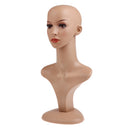 18'' Mannequin Head, Female PVC Mannequin Manikin Head Model Plastic Wigs Hair Glasses Display Holder