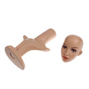 18'' Mannequin Head, Female PVC Mannequin Manikin Head Model Plastic Wigs Hair Glasses Display Holder