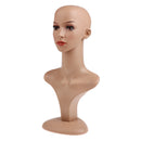 18'' Mannequin Head, Female PVC Mannequin Manikin Head Model Plastic Wigs Hair Glasses Display Holder