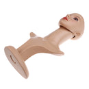 18'' Mannequin Head, Female PVC Mannequin Manikin Head Model Plastic Wigs Hair Glasses Display Holder