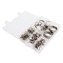 50 Pieces 8-38mm Adjustable Stainless Steel Worm Gear Hose Clamp Assortments