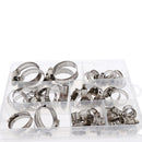 50 Pieces 8-38mm Adjustable Stainless Steel Worm Gear Hose Clamp Assortments