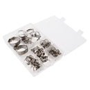 50 Pieces 8-38mm Adjustable Stainless Steel Worm Gear Hose Clamp Assortments