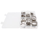 50 Pieces 8-38mm Adjustable Stainless Steel Worm Gear Hose Clamp Assortments