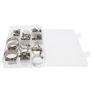 50 Pieces 8-38mm Adjustable Stainless Steel Worm Gear Hose Clamp Assortments