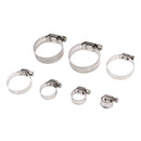 50 Pieces 8-38mm Adjustable Stainless Steel Worm Gear Hose Clamp Assortments