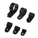 200 Pieces Nylon Screw Wire Clips R-type Cable Clamp Fasteners Tubing Clips