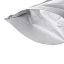 Silver Matte Mylar Foil Zip Lock Flat Sealer Bags Resealable Pouches Packaging Bags ( Pack of 50 Pieces )