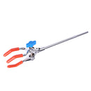 11-Inch Stainless Steel Experimental Dual Adjustable 3-Prong Extension Flask Clip Clamp For Lab Stand