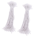 200 Pieces Hang Tag Cotton Fasteners Bullet Tie String 7.5 Inch White