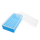 Plastic Laboratory 72 Sockets 0.5ml Centrifuge Tube Stand Holder Box -Blue