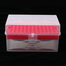 Lab Rectangular 96 Positions Laboratory 200UL Pipette Pipettor Tip Box -Red
