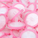 100 Pieces Scientific Disposable 25mm Lab Driven Filters Membrane 0.22um, Pink