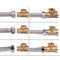 1/2" // 3 Way Brass Male Male Female Tee Fitting Pipe Connector T-Junction - Thickened Wall - High and Low Temperature Resistant