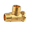 1/2" // 3 Way Brass Male Male Female Tee Fitting Pipe Connector T-Junction - Thickened Wall - High and Low Temperature Resistant