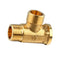 1/2" // 3 Way Brass Male Male Female Tee Fitting Pipe Connector T-Junction - Thickened Wall - High and Low Temperature Resistant