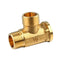 1/2" // 3 Way Brass Male Male Female Tee Fitting Pipe Connector T-Junction - Thickened Wall - High and Low Temperature Resistant