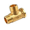 1/2" // 3 Way Brass Male Male Female Tee Fitting Pipe Connector T-Junction - Thickened Wall - High and Low Temperature Resistant