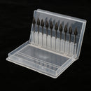 HSS 10pcs Tungsten Carbide Rotary Burr Die Grinder Bits 6mm Drill File Burrs