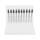 HSS 10pcs Tungsten Carbide Rotary Burr Die Grinder Bits 6mm Drill File Burrs