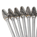 10pcs/pack Tungsten Carbide Rotary Point Burrs Die Grinder 6mm Shank Bits