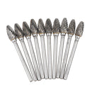 10pcs/pack Tungsten Carbide Rotary Point Burrs Die Grinder 6mm Shank Bits