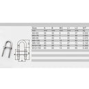 304 Stainless Steel Boat Bow / Stern Eye, U-Bolt, Marine Rigging M6*90
