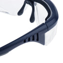 PPE Safety Protective Goggles Glasses Unisex Chemical Resistant Blue, Clear Lens