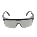 PPE Safety Protective Goggle Glasses Unisex Chemical Resistant Grey Lens, Black Frame