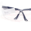 Adjustable Safety Protective PPE Glasses Goggles, Clear Lens, Blue Frame