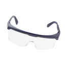 Adjustable Safety Protective PPE Glasses Goggles, Clear Lens, Blue Frame