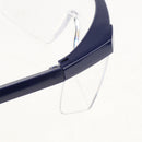 Adjustable Safety Protective PPE Glasses Goggles, Clear Lens, Blue Frame