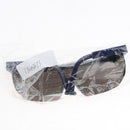 Adjustable Safety Protective PPE Glasses Goggles, Grey Lens, Blue Frame