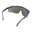 Adjustable Safety Protective PPE Glasses Goggles, Grey Lens, Blue Frame