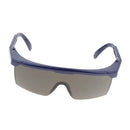 Adjustable Safety Protective PPE Glasses Goggles, Grey Lens, Blue Frame