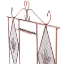 Modern Style Wire Mesh Bronze Metal Jewelry Necklace Earrings Display / Storage Stand