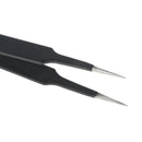 5 Pcs Stainless Steel Thickened Anti Static Tweezers for PCB Electronics, Very Fine Tip