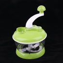 Efficient Manual Food Processor Choppers Mincer by Crank Handle Green