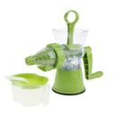 Handle Juicer Juice Extractor Cold Press, mix ice cream with any kind of fruits or vegetables into a blend, Green