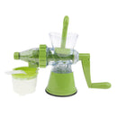 Handle Juicer Juice Extractor Cold Press, mix ice cream with any kind of fruits or vegetables into a blend, Green