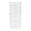 10 Pcs Food-grade Polystyrene Plastic Vented Petri Dish with Lid 70mm