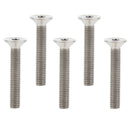 5 Pieces GR5 M5*30 Allen Socket Flat Cap Screws Bolts, Corrosion Resistant