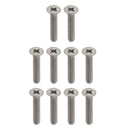 10 Pcs,M3 x 6mm, 1/4 Inch, Flat Head Grade 1 GR1 Titanium Machine Screws, Phillips Drive,Pitch 0.7