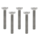 5 Pieces Hex Head Cap Bolt Screw, External Hex Drive, Titanium Alloy M10Ã—60