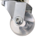 1.5" Clear Universal Swivel Plate Caster Wheel for Furniture Crib Trolley Electrical Appliances, PU - Smooth & Quiet
