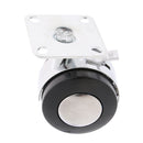 2" Universal Swivel Plate Caster Wheel with Brake for Chair Crib Trolley, Smooth, Quiet