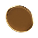 Gold Round DECORATIVE TRAY Metal Food Kitchen Serving Plates Accent, 11 Inch