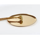 Gold Round DECORATIVE TRAY Metal Food Kitchen Serving Plates Accent, 11 Inch