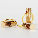 Brass Gold Bottle Opener With Round Key Ring Split Chain Key Holder Loop, securely closed and strong fastening
